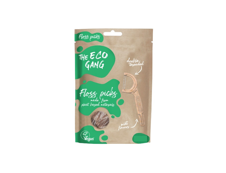 The Eco Gang - Tandenstokers met Flosdraad - Mint - 50 stuks