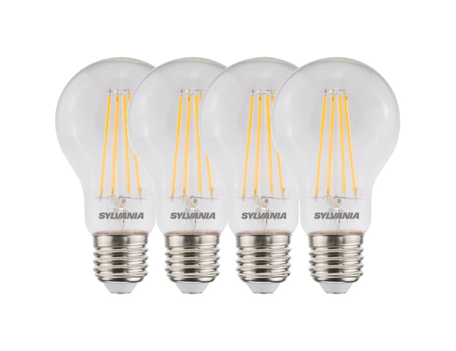 Sylvania - Ledlamp - E27 - 806 lm - Bol - Helder - Filament - 4 Stuks