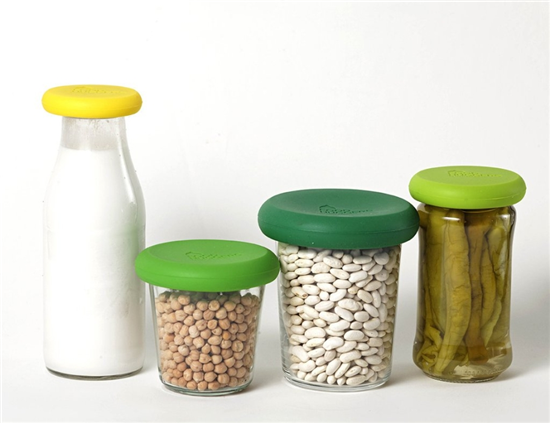 Food Huggers - Herbruikbare siliconen deksels - Groene Kleuren - 5 stuks