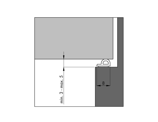 Ellen - Tochtband P-profiel - Zwart - 10x5mm - 7.5m