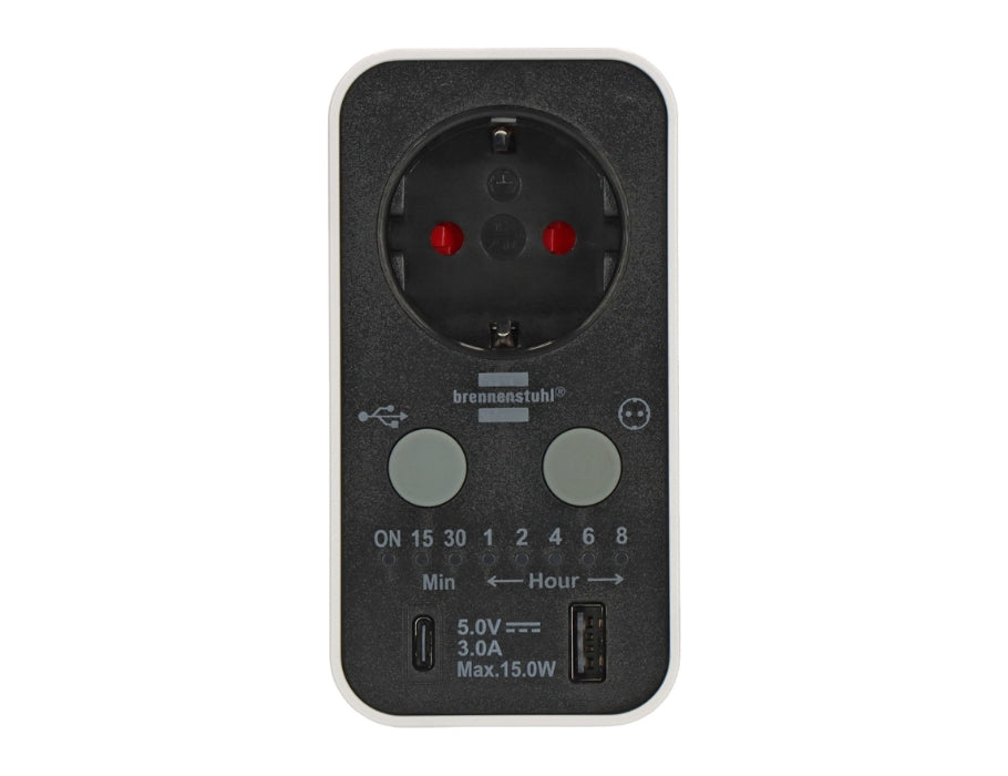 Brennenstuhl - Digitale Tijdschakelklok - USB-A en USB-C