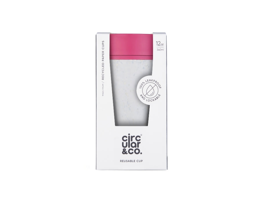 Circular&Co. - Koffiebeker - Circular Cup - Grijs/Roze - 340 ml