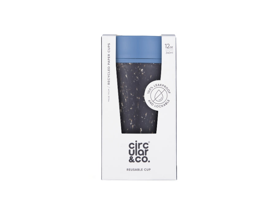 Circular&Co. - Koffiebeker - Circular Cup - Zwart/Blauw - 340 ml