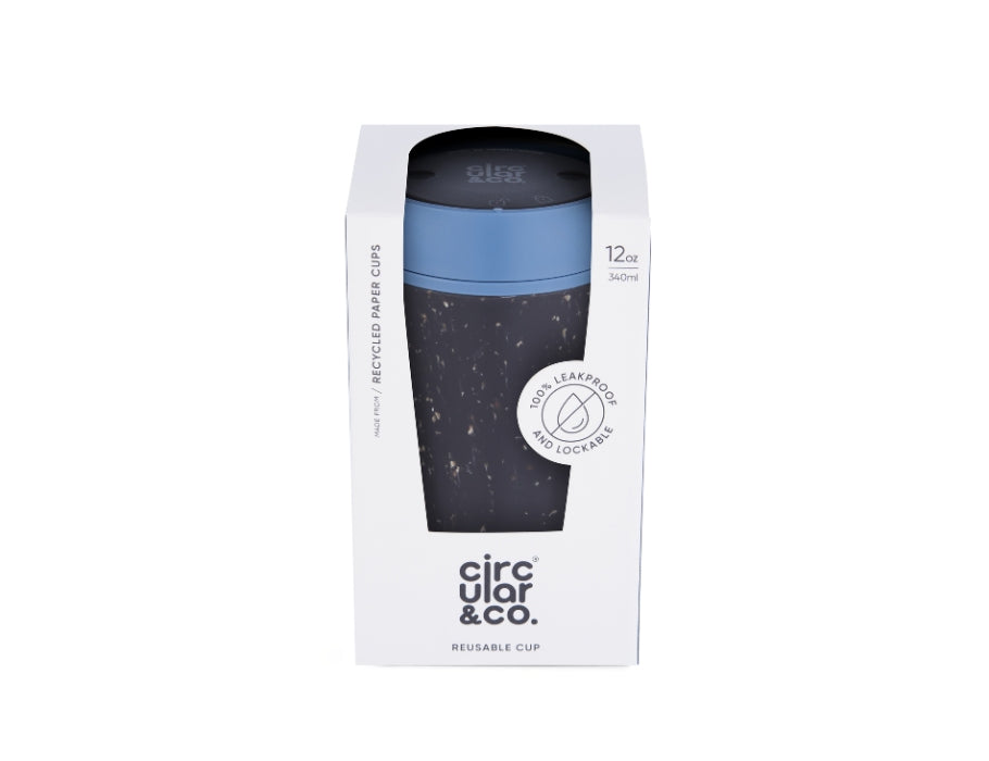 Circular&Co. - Koffiebeker - Circular Cup - Zwart/Blauw - 340 ml
