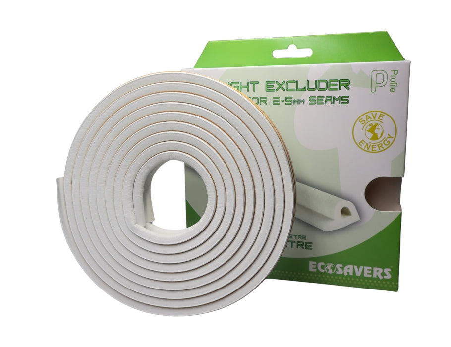 Ecosavers - Tochtband - P profiel - 6m - 2-5mm - wit