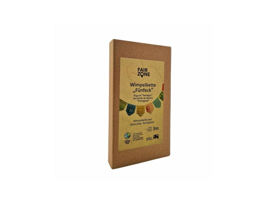 Fairzone - Vlaggetjeslijn - pentagon vorm