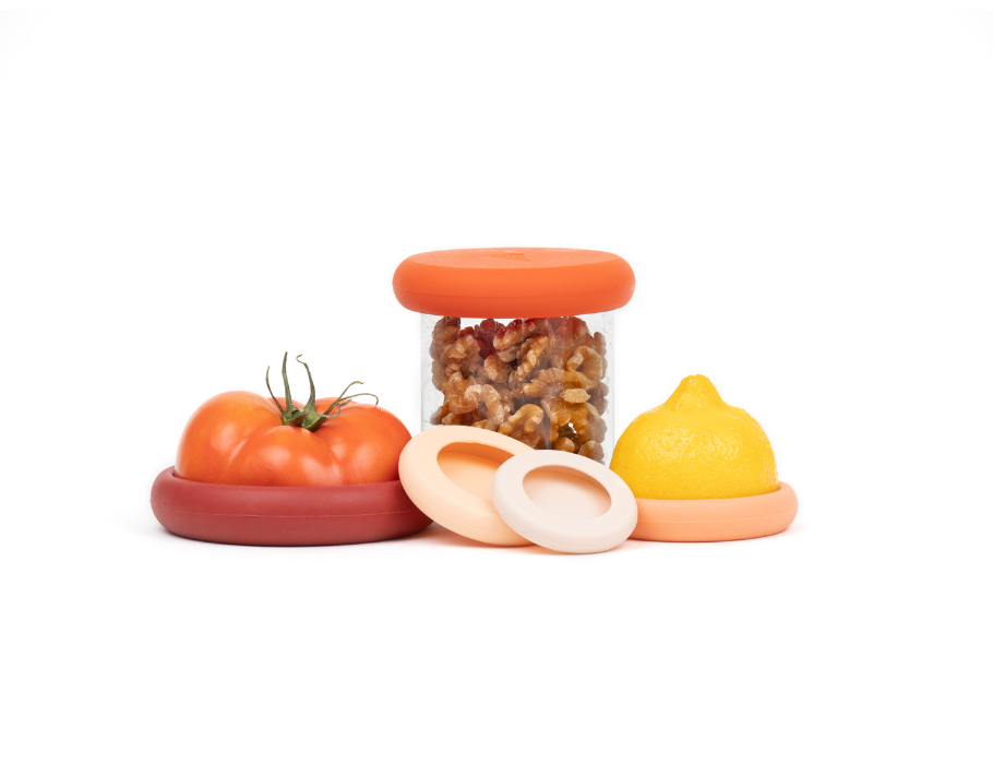 Food Huggers - Herbruikbare siliconen deksels - Terracotta Kleuren - 5 stuks