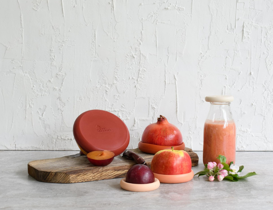 Food Huggers - Herbruikbare siliconen deksels - Terracotta Kleuren - 5 stuks