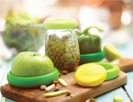 Food Huggers - Herbruikbare siliconen deksels - Groene Kleuren - 5 stuks