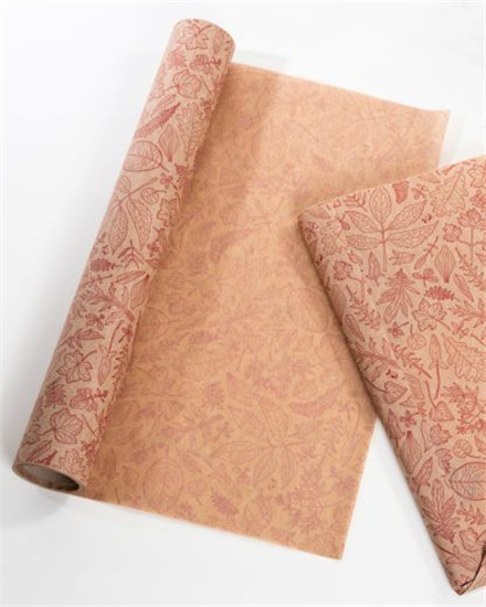 Compostella - Cadeaupapier op Rol - Blaadjes motief - 250m x 50cm