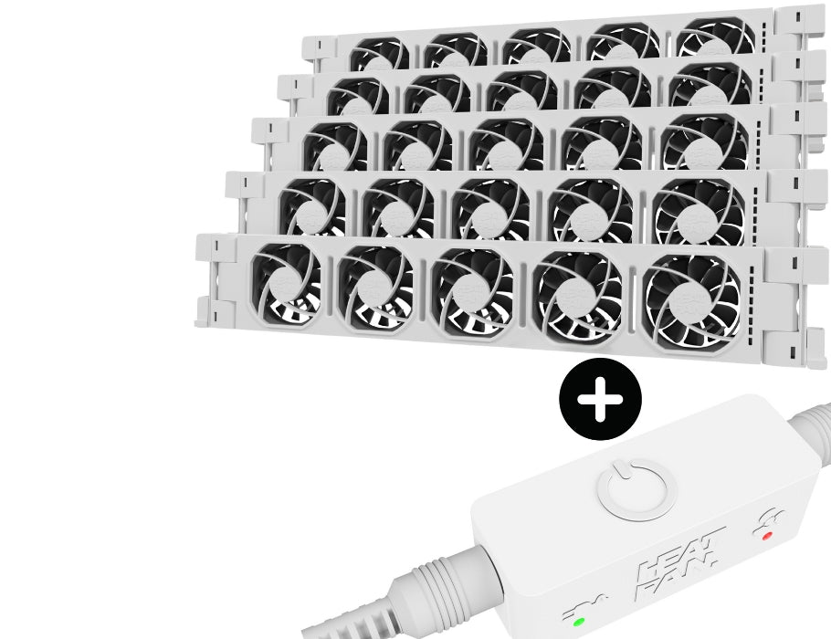 Heat Fan - Heatfan 5 - Radiatorventilator - CINCO - Wit + Touch Sensor