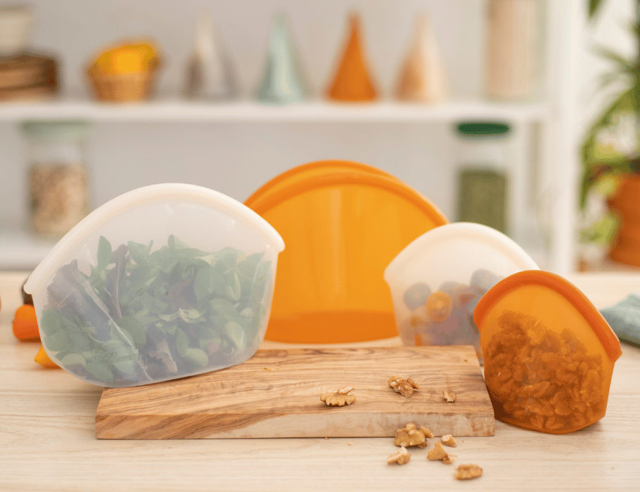 Food Huggers - Herbruikbare Bewaarzak - Amber - 400ml