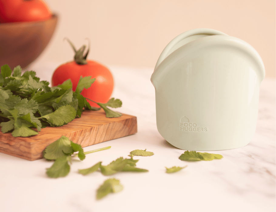 Food Huggers - Herbruikbare Bewaarzak - Jade Solid - 400ml