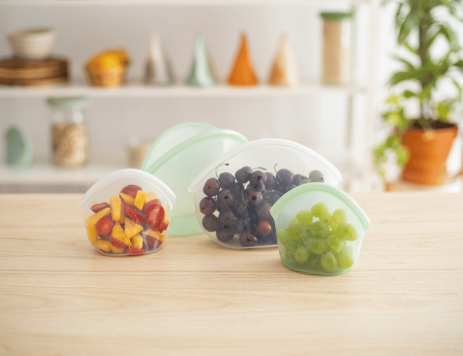 Food Huggers - Herbruikbare Bewaarzak - Juniper Clear - 400ml