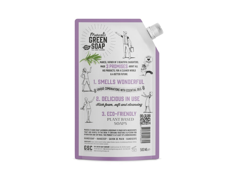 Marcel's Green Soap - Refill Handzeep - Lavendel & Rozemarijn - 500ml