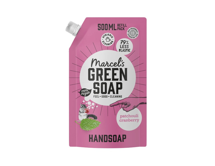 Marcel's Green Soap - Refill Handzeep - Patchouli & Cranberry - 500ml