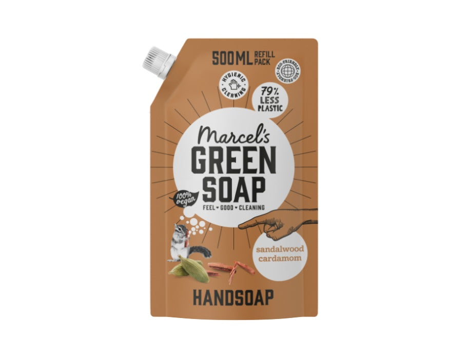 Marcel's Green Soap - Refill Handzeep - Sandelhout & Kardemom - 500ml