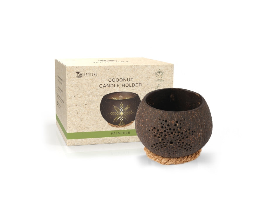 Namture - Kokosnoot Kaarsenhouder - Palmtree