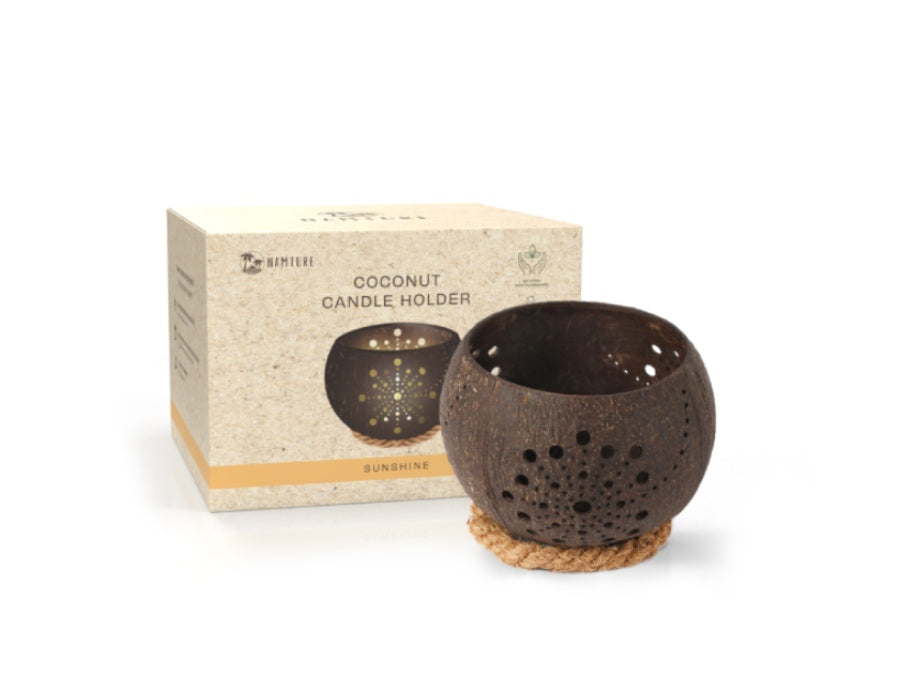Namture - Kokosnoot Kaarsenhouder - Sunshine