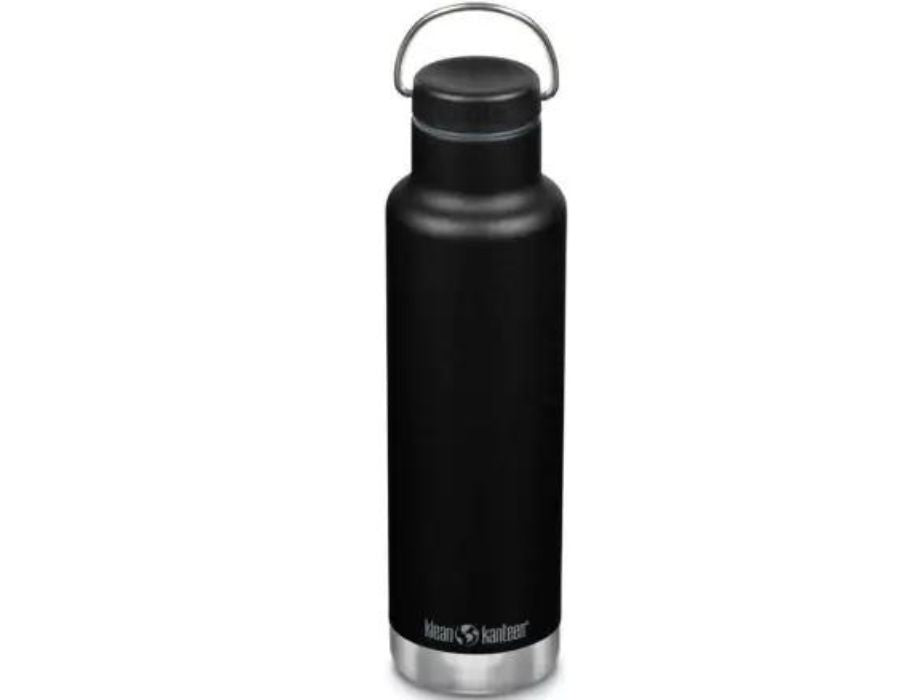 Klean Kanteen - Thermosfles - Classic - zwart - met ringdop - 592 ml