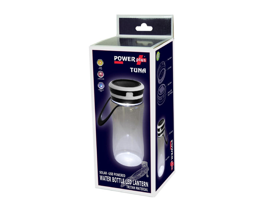 POWERplus - Waterfles met Zonnecel en Ledverlichting - Tuna