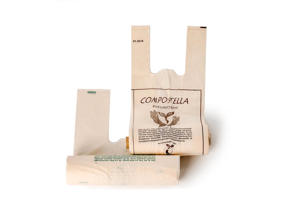 Compostella - Groente & fruittasjes bioplastic 10L - 100 stuks op rol