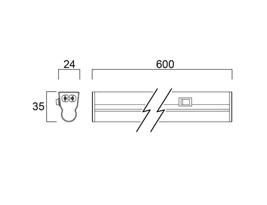 Sylvania - Balk LED - 60 cm - 950 lm - 3000K