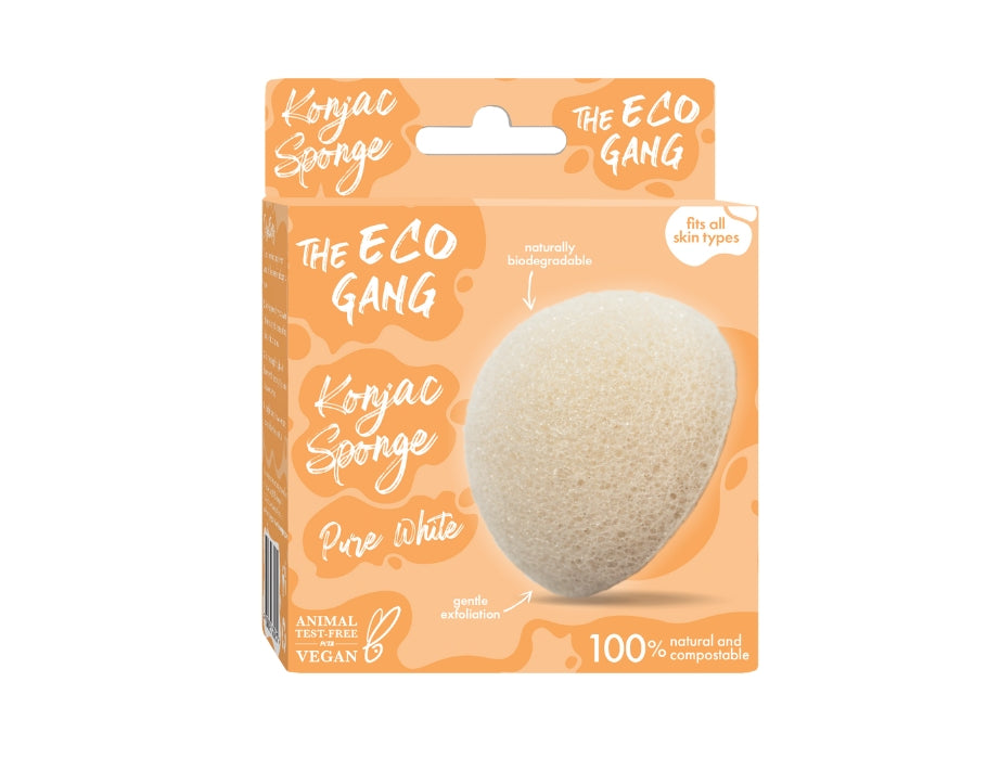 The Eco Gang - Konjac Spons - Puur Wit
