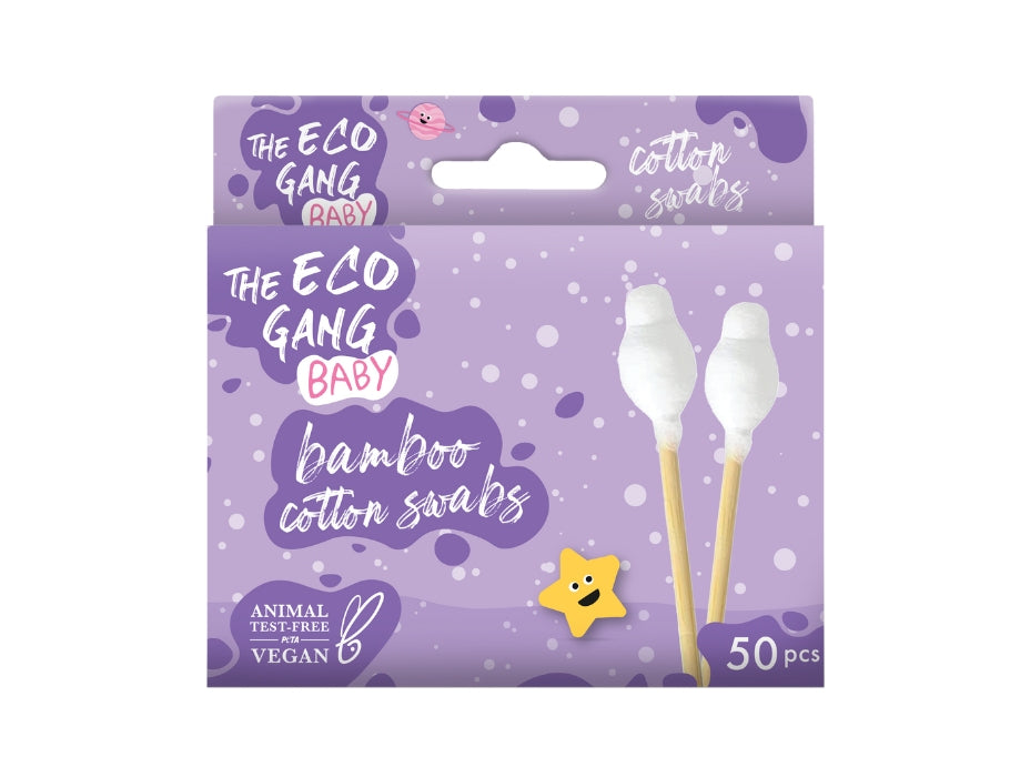 The Eco Gang - Wattenstaafjes - Baby - Wit - 100 stuks