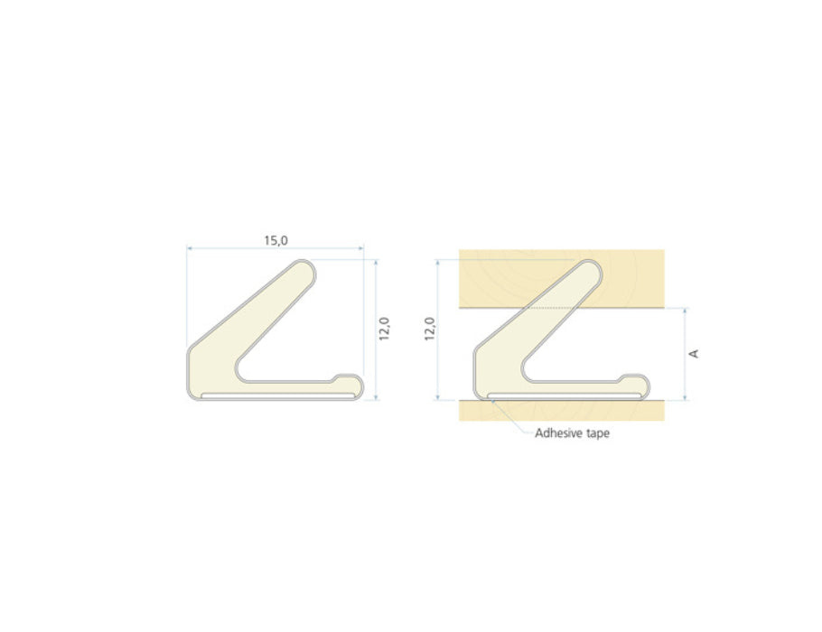 Schlegel - Tochtstrip Zelfklevend - Zwart - 15 x 12 mm - 7 meter