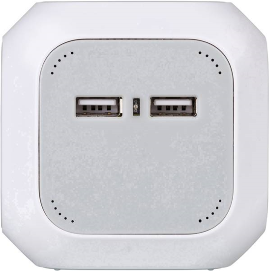 Brennenstuhl - Stekkerblok vierkant - USB aansluiting