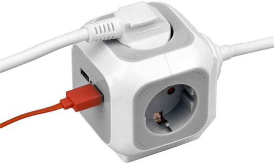 Brennenstuhl - Stekkerblok vierkant - USB aansluiting