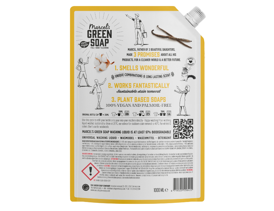 Marcel's Green Soap - Refill Wasmiddel - Vanille & Katoen