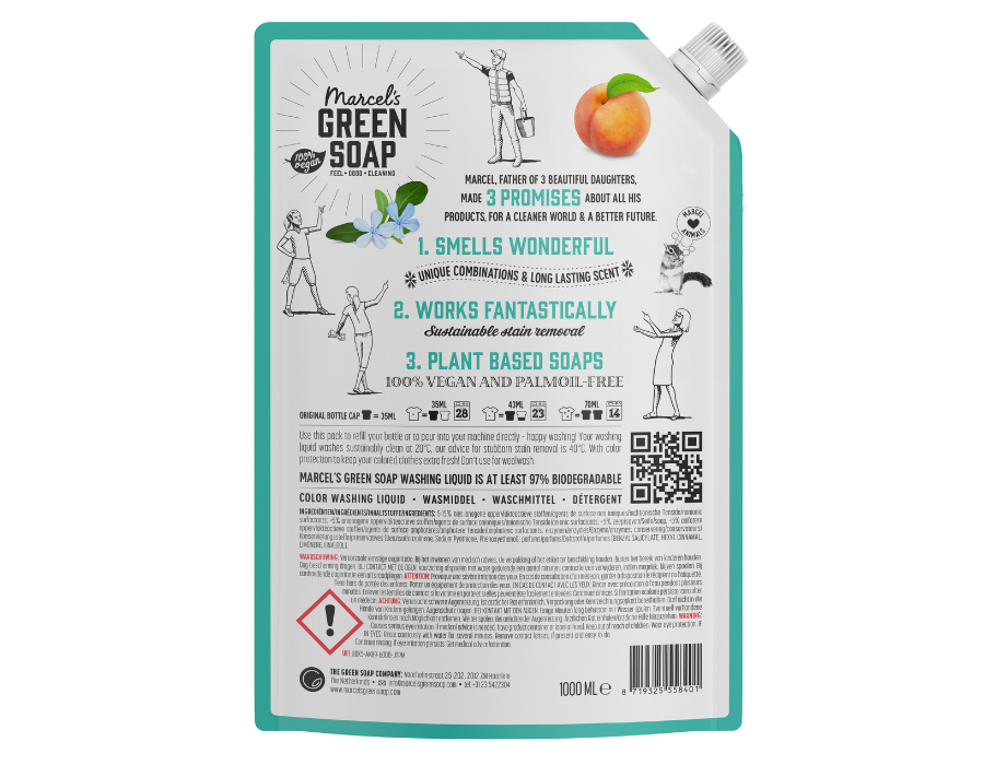 Marcel's Green Soap - Refill Wasmiddel - Perzik & Jasmijn