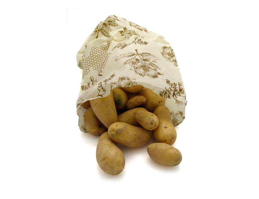 Beeskin - Bijenwas lunchbag Large - Flower print