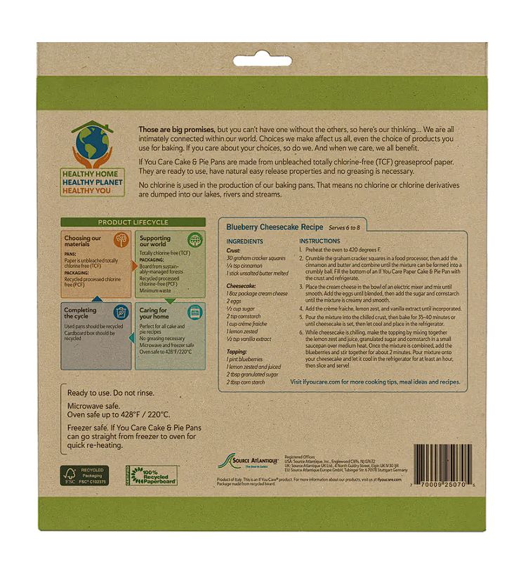 If You Care - Taartvorm Cake en Pie - 4st - 20cm