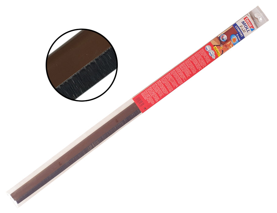 Tesa - Deurborstel met veersysteem - 100 x 4 cm - bruin