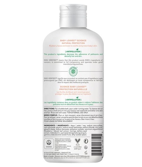 Attitude - Baby Leaves Badschuim – Pear Nectar - 473ml