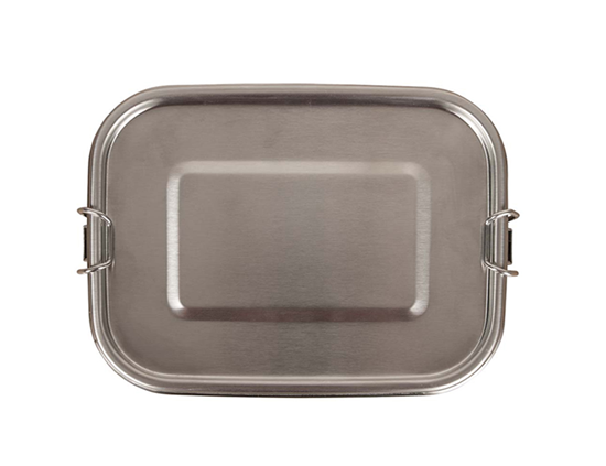 Memo - Lunchbox RVS - met verdeler en siliconen ring