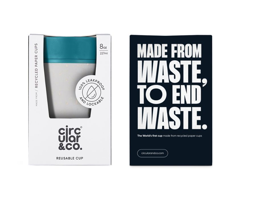 Circular&Co. - Koffiebeker - Circular Cup - Grijs/Groen - 227 ml