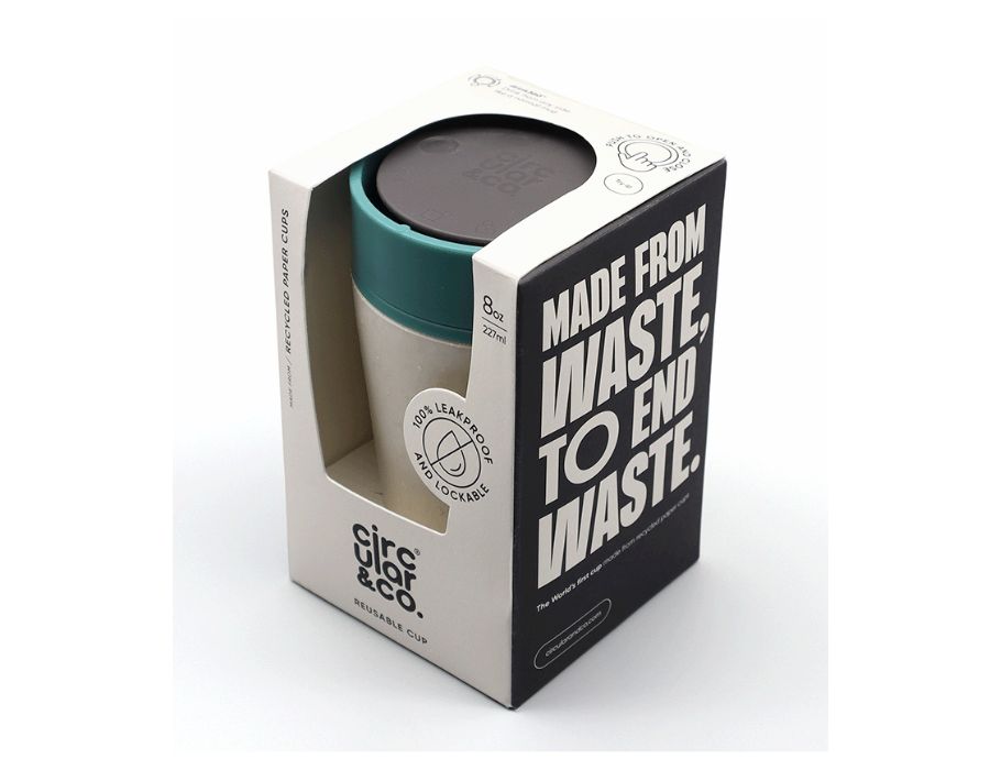 Circular&Co. - Koffiebeker - Circular Cup - Grijs/Groen - 227 ml