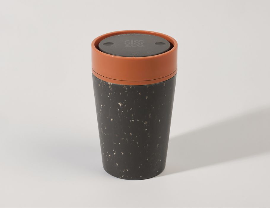 Circular&Co. - Koffiebeker - Circular Cup - Zwart/Oranje - 227 ml