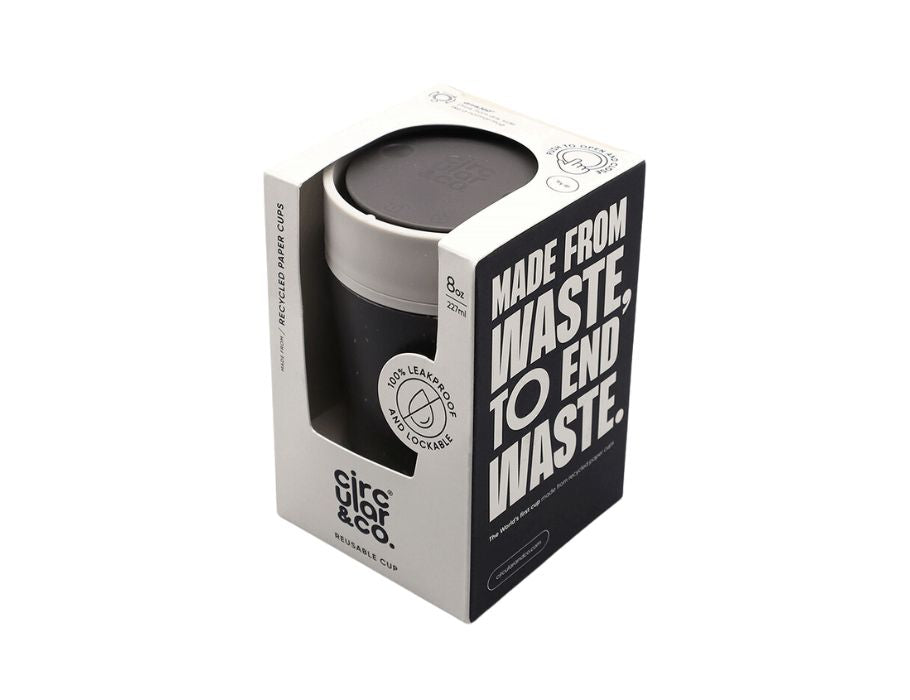 Circular&Co. - Koffiebeker - Circular Cup - Zwart/Wit - 227 ml