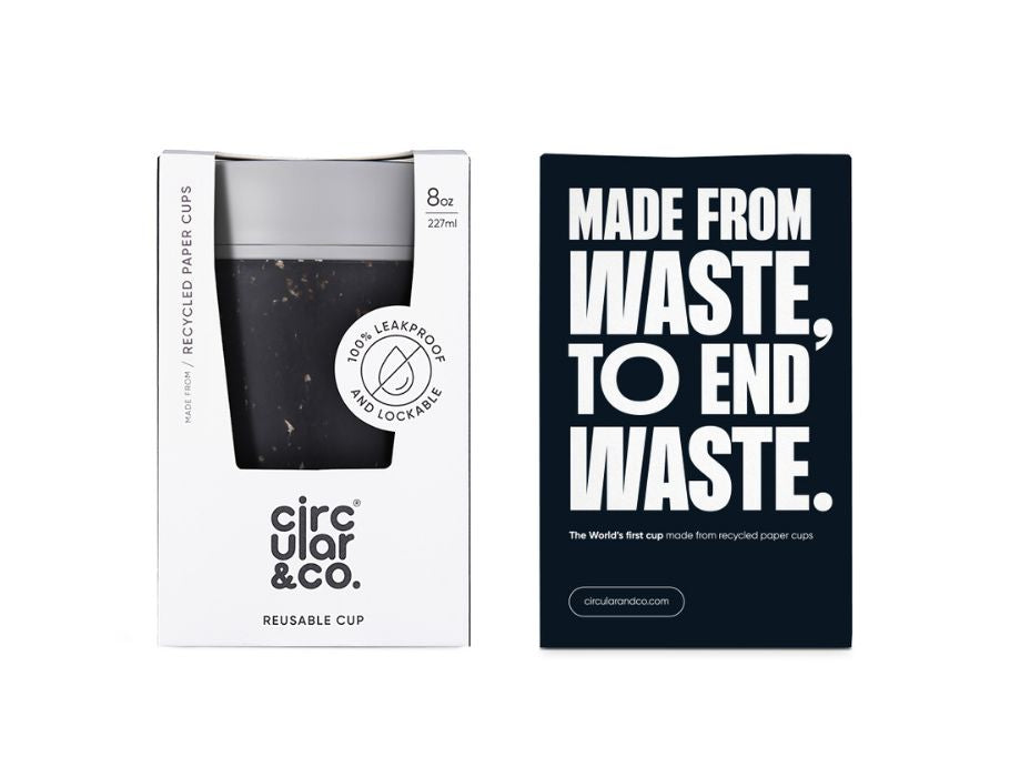 Circular&Co. - Koffiebeker - Circular Cup - Zwart/Wit - 227 ml