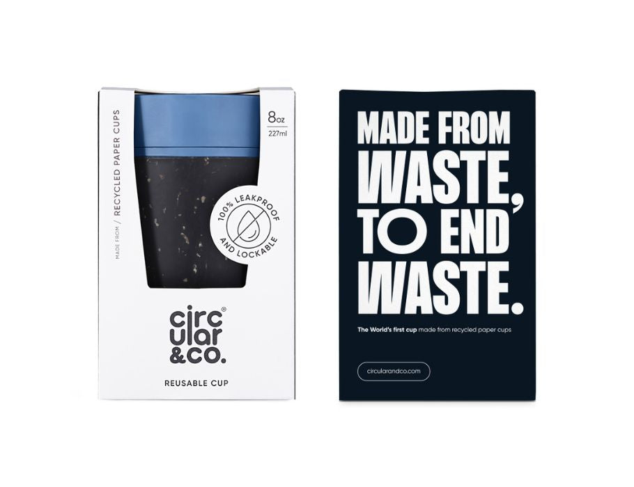 Circular&Co. - Koffiebeker - Circular Cup - Zwart/Blauw - 227 ml