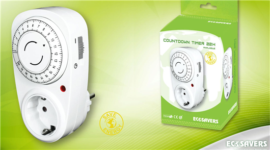 Ecosavers - Terugtelklok analoog max. 22 uur