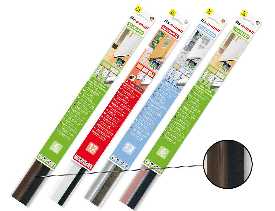 Fix-o-moll - Deurborstel Premium zelfklevend - 1m - bruin