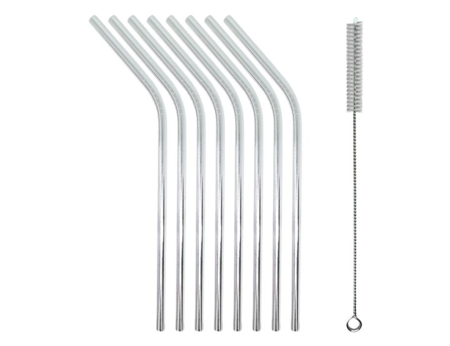 Ecoluba - Metalen Rietjes - 8 Stuks