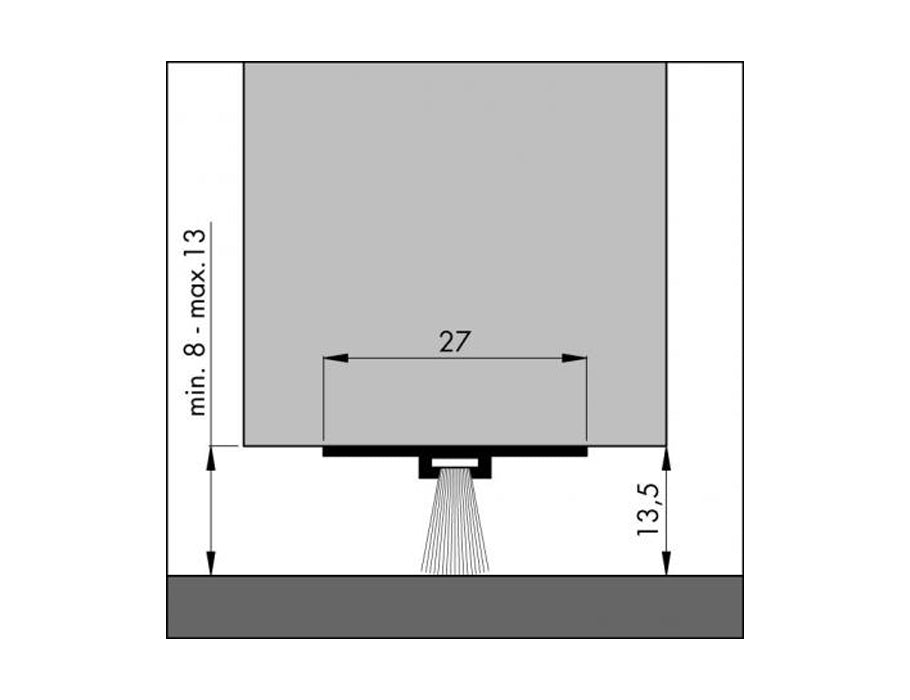 Ellen - Dorpelprofiel - DBS (Onzichtbaar) - Aluminium - 1 meter