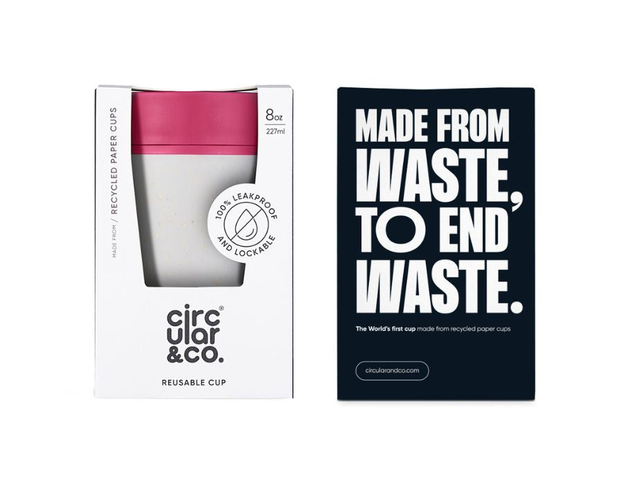 Circular&Co. - Koffiebeker - Circular Cup - Grijs/Roze - 227 ml